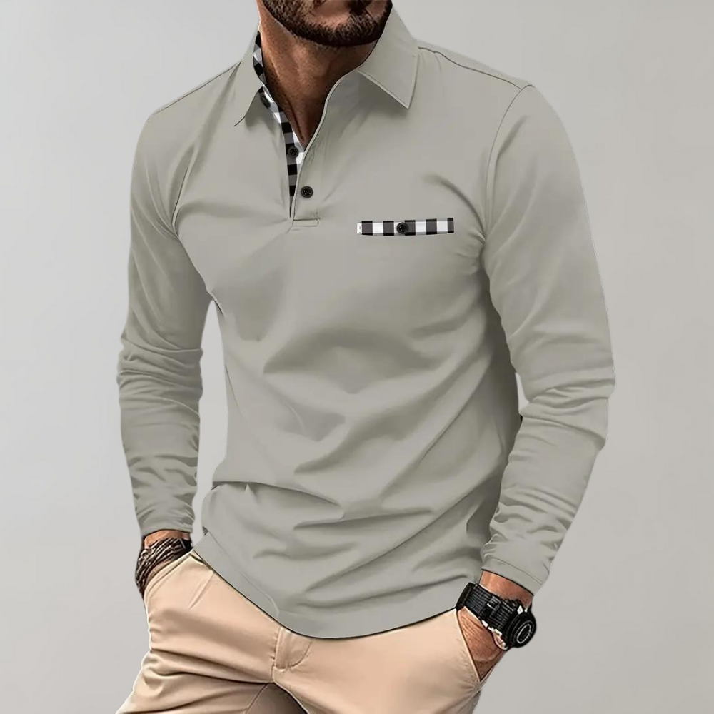 Men's Long Sleeve T-Shirt - Finn-Silver Gray-S-Nora Luxe