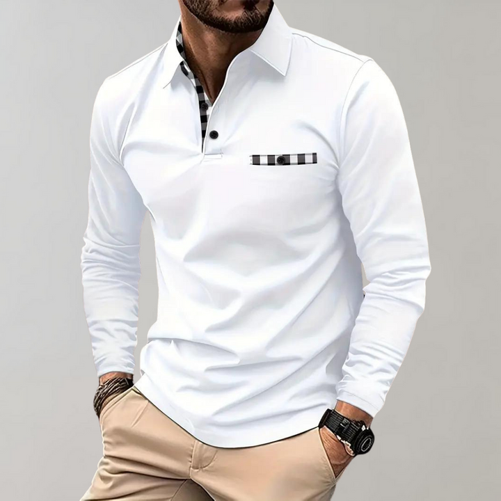 Men's Long Sleeve T-Shirt - Finn-White-S-Nora Luxe