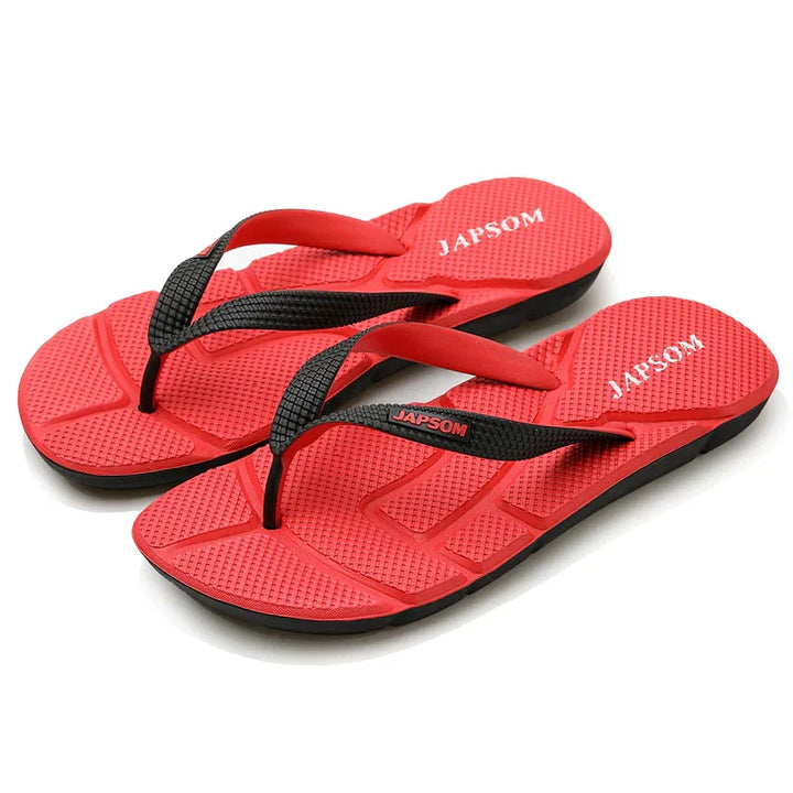 Men's Massage Flip Flops - Atlas-Red-5.5-Nora Luxe