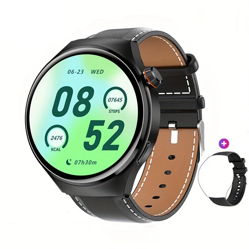 Men's NFC Smartwatch - Orion-Vegan Leather Black-Nora Luxe