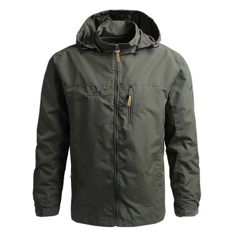 Men's Outdoor Jacket with Hood - Maximus-Light Green-S-Nora Luxe