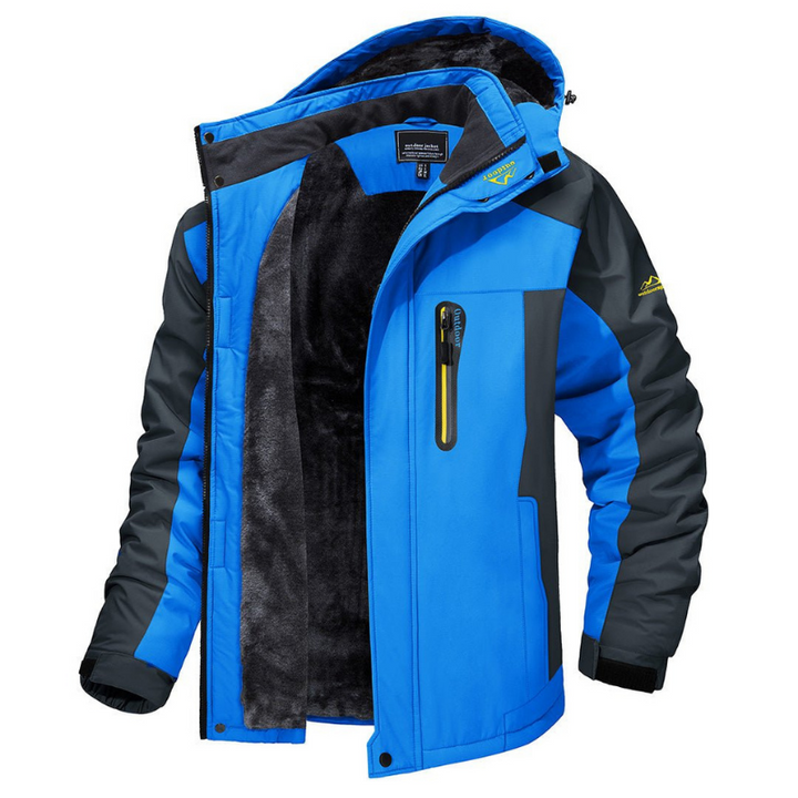 Men's Outdoor Winter Jacket - Everest-Blue-S-Nora Luxe