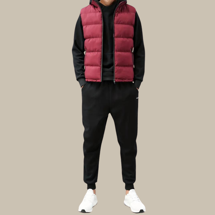 Men's Padded Bodywarmer | Water-Repellent | Stylish and Premium-Black-M-Nora Luxe