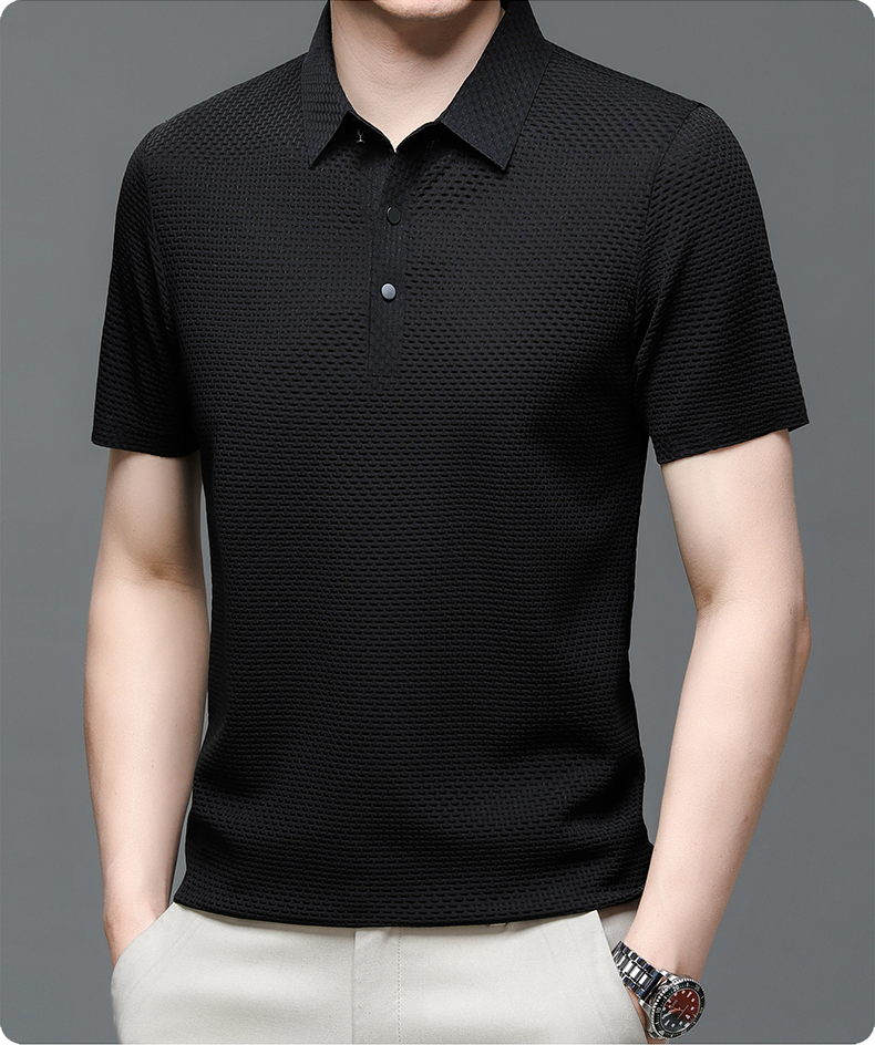 Men's Polo Shirt in Breathable Mesh - Matteo-White-M-Nora Luxe