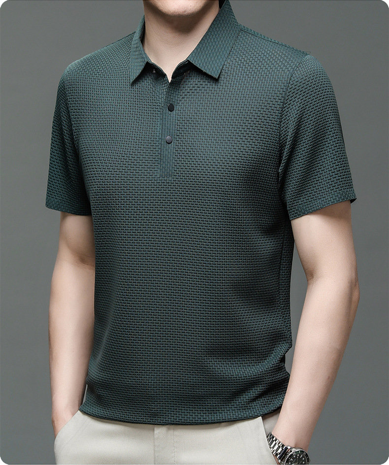 Men's Polo Shirt in Breathable Mesh - Matteo-White-M-Nora Luxe