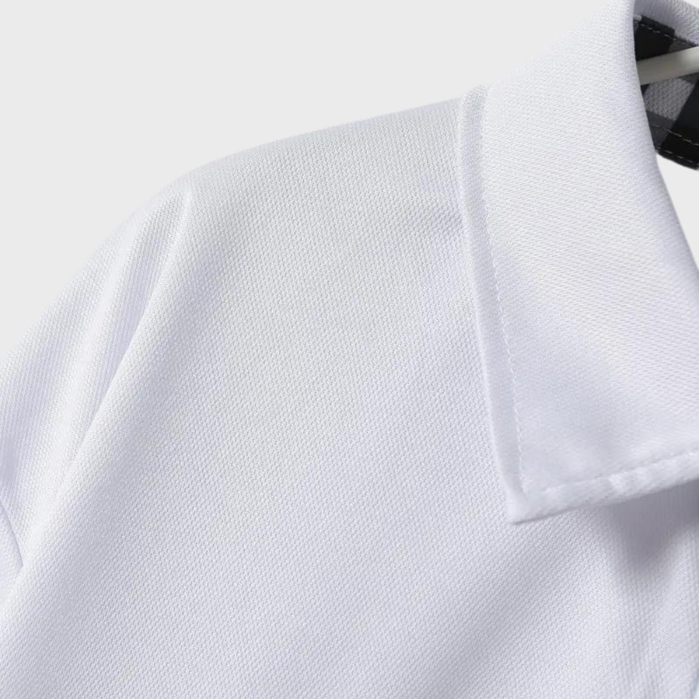 Men's Polo Shirt with Long Sleeves - Oliver-Black-S-Nora Luxe