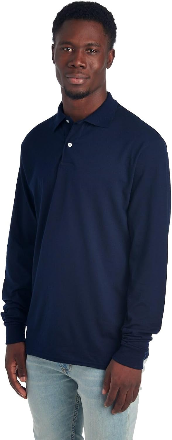 Men's Polo with Long Sleeves - Mark-Black-S-Nora Luxe