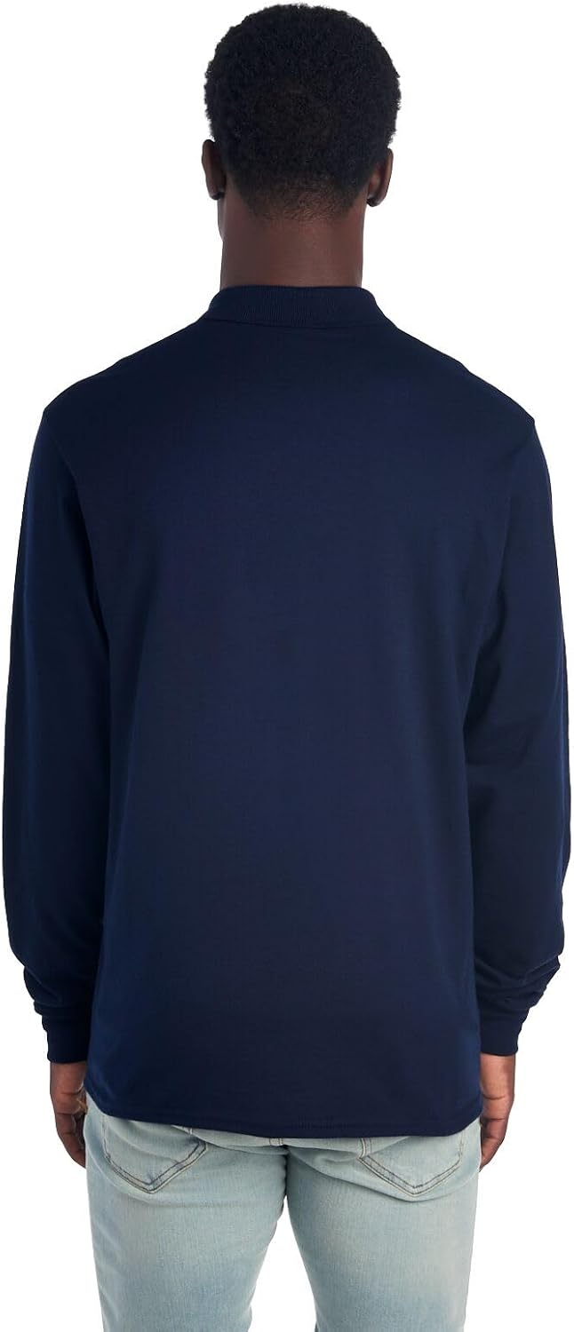 Men's Polo with Long Sleeves - Mark-Black-S-Nora Luxe