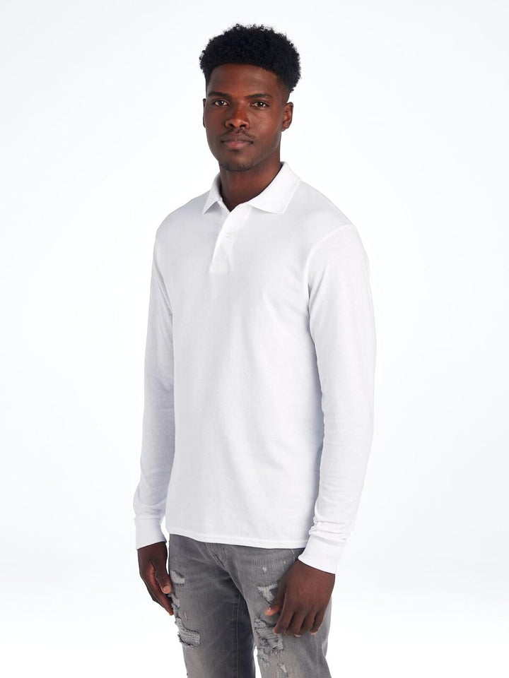 Men's Polo with Long Sleeves - Mark-Black-S-Nora Luxe
