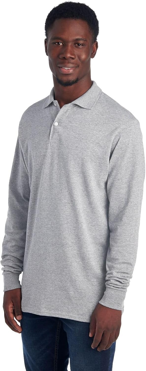Men's Polo with Long Sleeves - Mark-Black-S-Nora Luxe