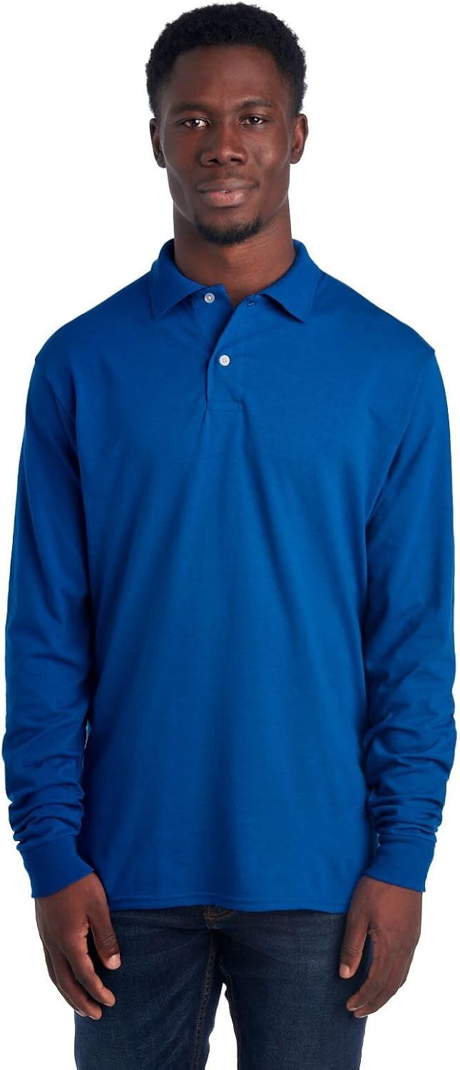Men's Polo with Long Sleeves - Mark-Black-S-Nora Luxe