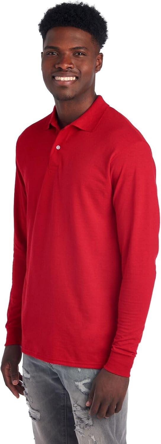 Men's Polo with Long Sleeves - Mark-Black-S-Nora Luxe