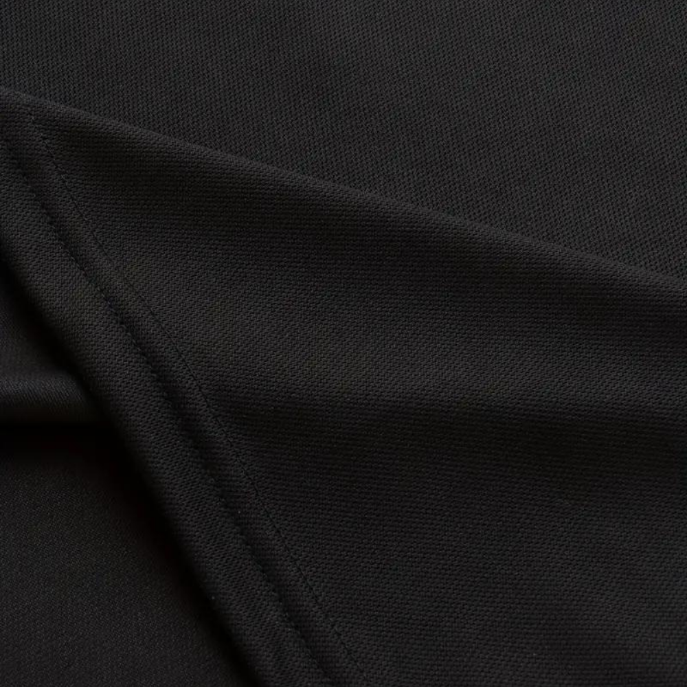 Men's Polo with Subtle Print - Noah-Black-XS-Nora Luxe