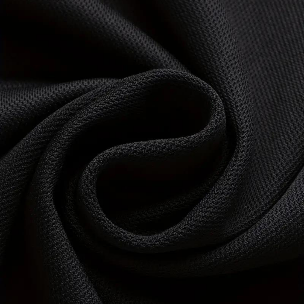 Men's Polo with Subtle Print - Noah-Black-XS-Nora Luxe