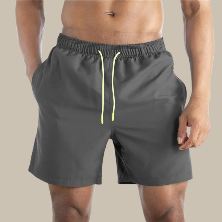 Men's Quick-Drying Swim Shorts | Stretch Fabric | Mid-Length Shorts-Dark grey-S-Nora Luxe