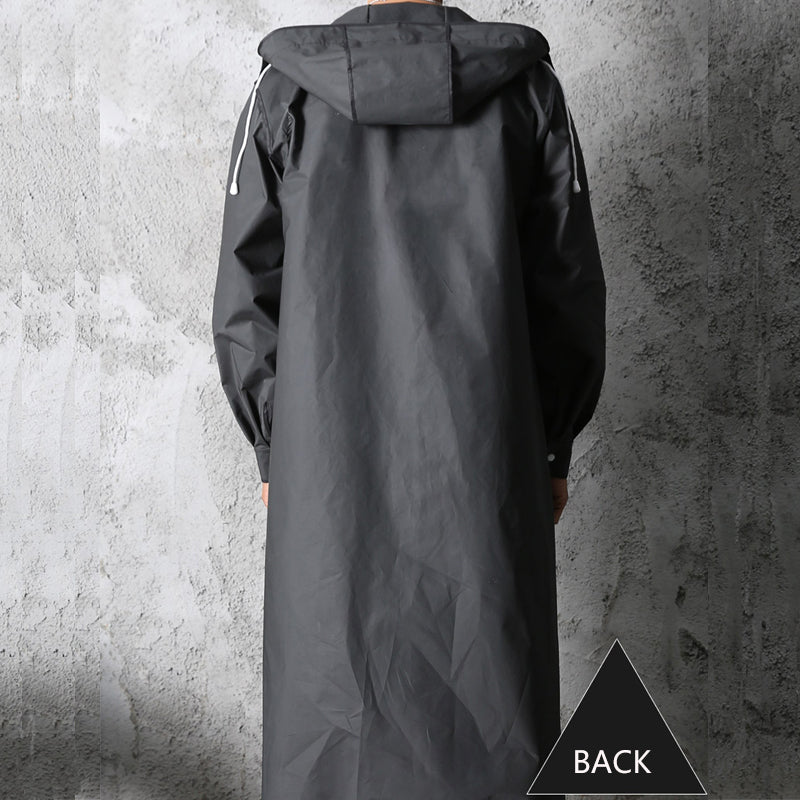 Men's Rain Jacket With Hood - Nimbus-Black-M-Nora Luxe