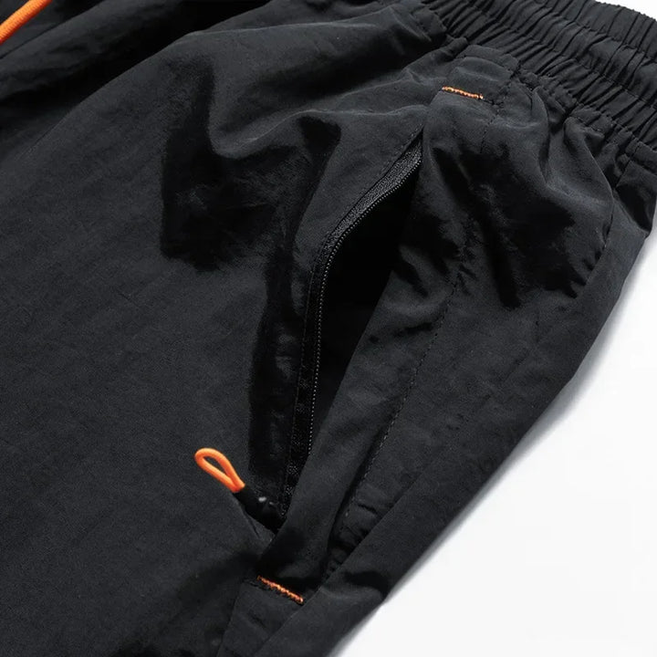 Men's Running Shorts with Mesh Inner Lining and Zip Pockets – Nikoas-Dark blue-S-Nora Luxe