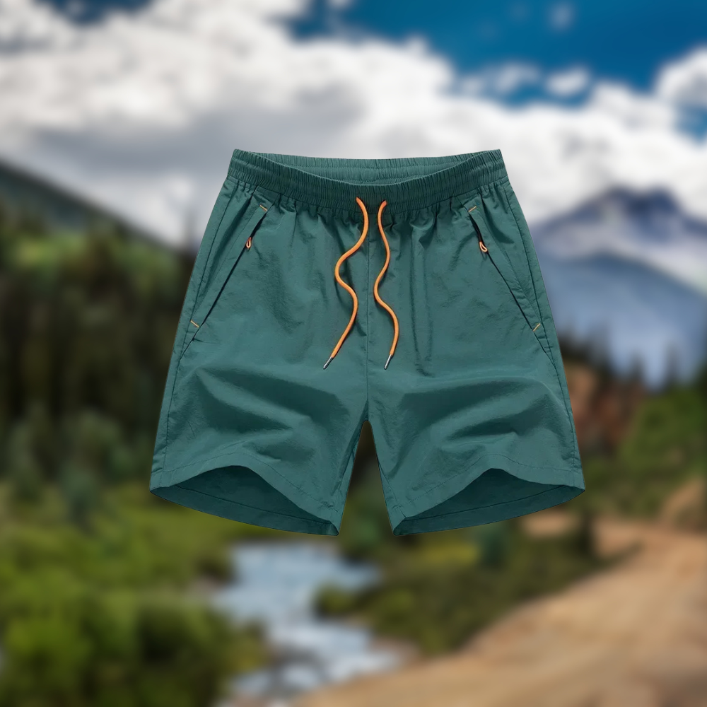 Men's Running Shorts with Mesh Inner Lining and Zip Pockets – Nikoas-Dark blue-S-Nora Luxe