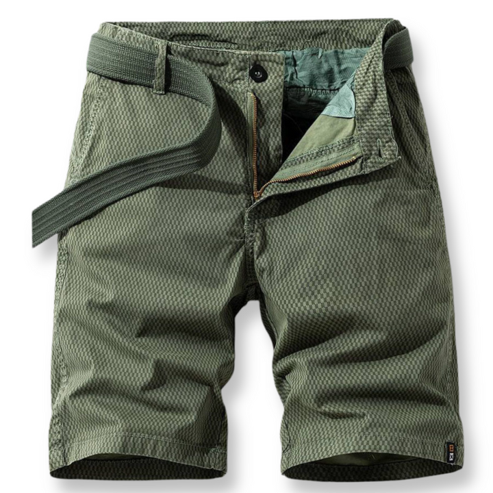 Men's Shorts with Adjustable Waist - ComfyFlex-Green-S-Nora Luxe