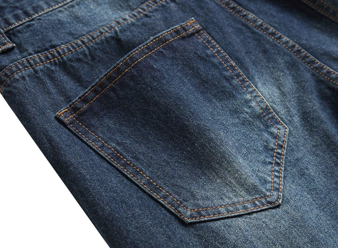 Men's Slim-Fit Ripped Jeans - Mick-Yellow-28-Nora Luxe