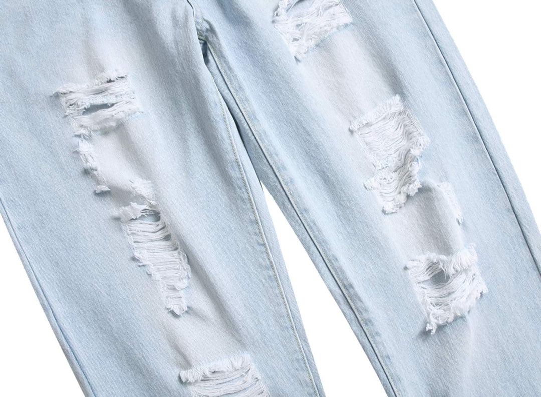 Men's Slim-Fit Ripped Jeans - Mick-Yellow-28-Nora Luxe