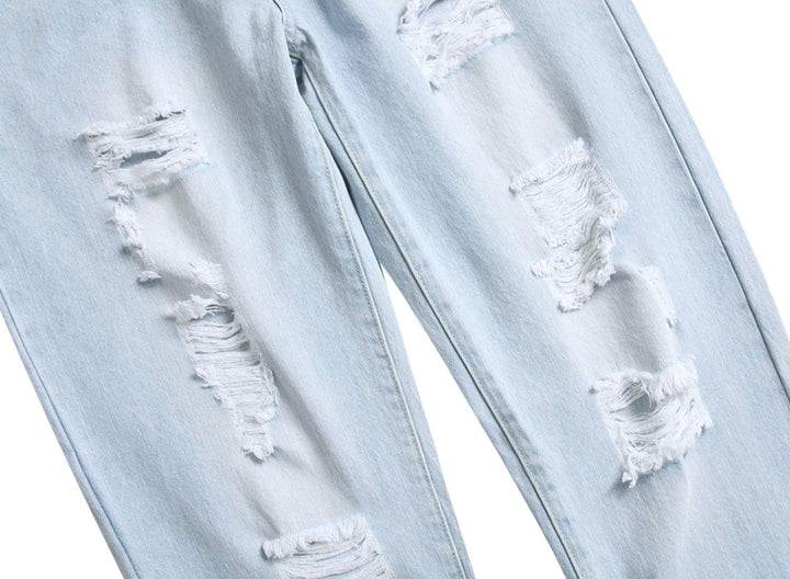 Men's Slim-Fit Ripped Jeans - Mick-Yellow-28-Nora Luxe