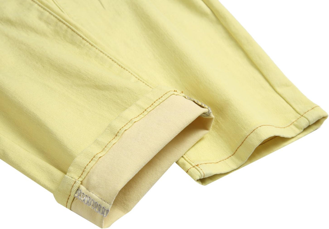 Men's Slim-Fit Ripped Jeans - Mick-Yellow-28-Nora Luxe