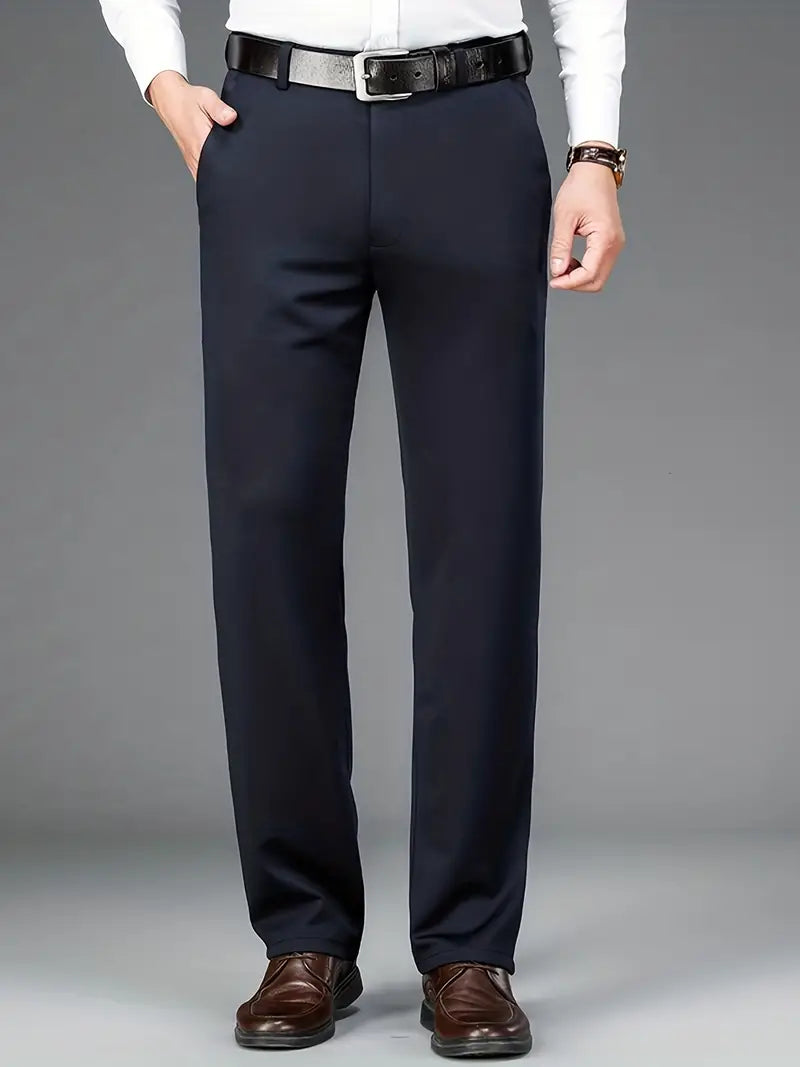 Men's Stretch Trousers - ExecFlex-Royal Blue-XS-Nora Luxe