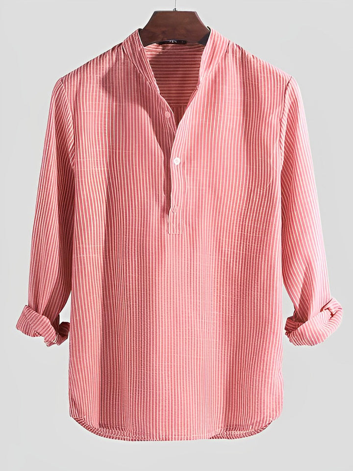 Men's Summer Shirt with Modern Cut – Cas-Pink-S-State of Style