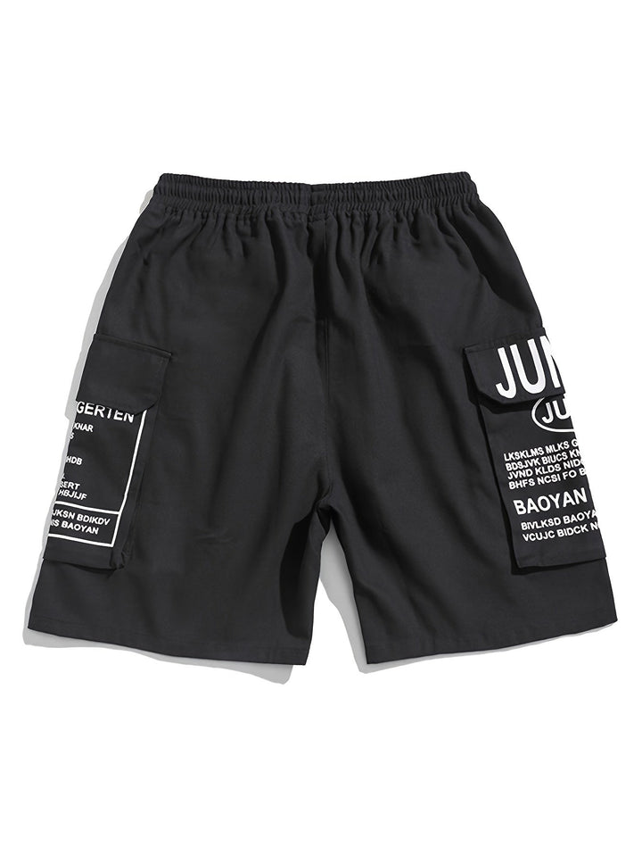 Men's Summer Shorts with Letter Print Street Style Look - Milan-S-Nora Luxe