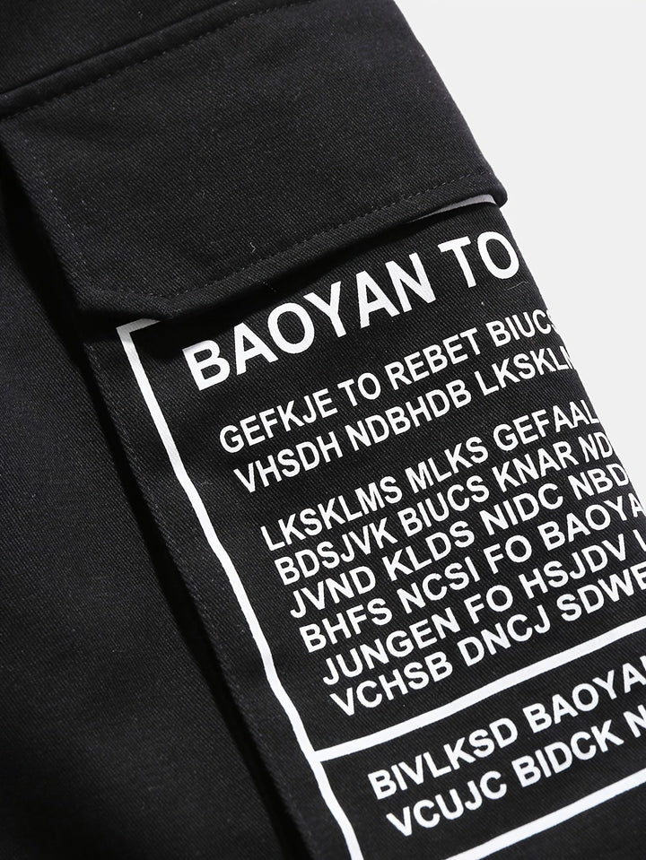 Men's Summer Shorts with Letter Print Street Style Look - Milan-S-Nora Luxe