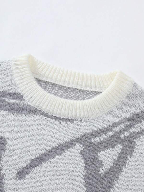 Men's Sweater with Graphic Print - Arvid-Black-S-Nora Luxe