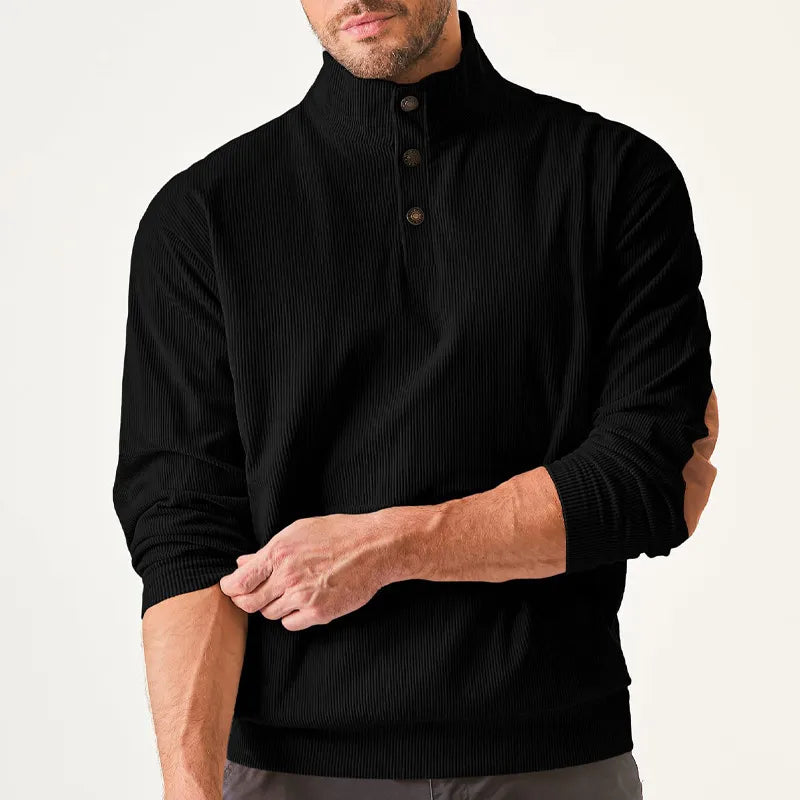 Men's Sweater with Stand-up Collar - Liam-Apricot-S-Nora Luxe