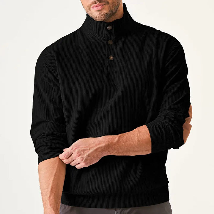 Men's Sweater with Stand-up Collar - Liam-Apricot-S-Nora Luxe