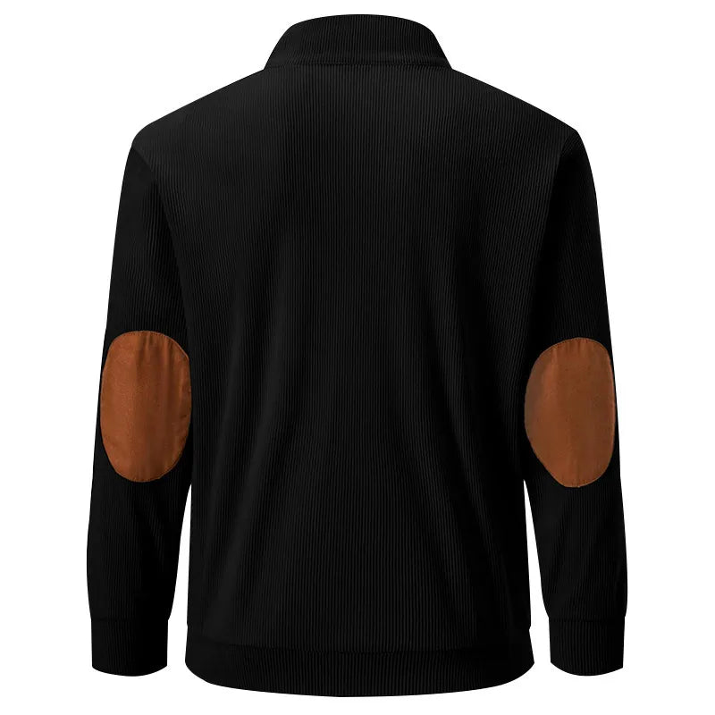 Men's Sweater with Stand-up Collar - Liam-Apricot-S-Nora Luxe