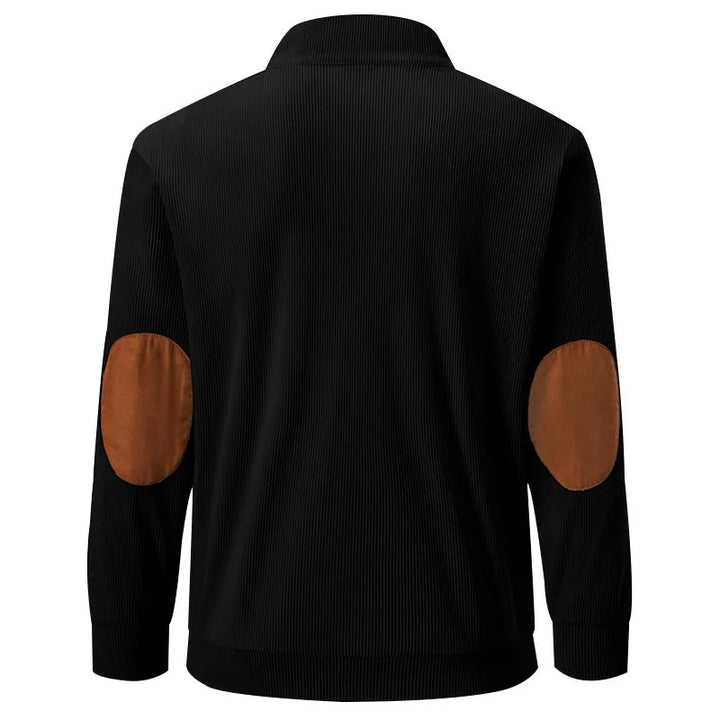 Men's Sweater with Stand-up Collar - Liam-Apricot-S-Nora Luxe