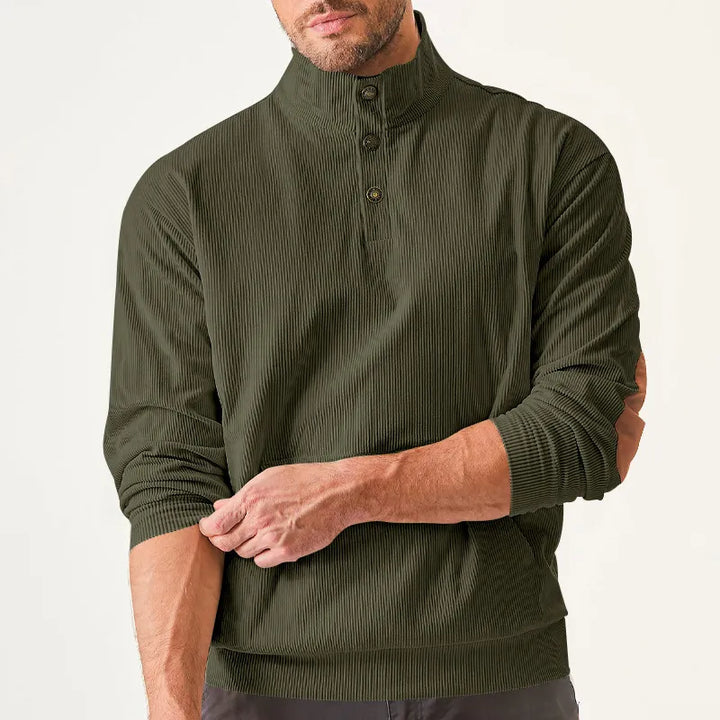 Men's Sweater with Stand-up Collar - Liam-Apricot-S-Nora Luxe