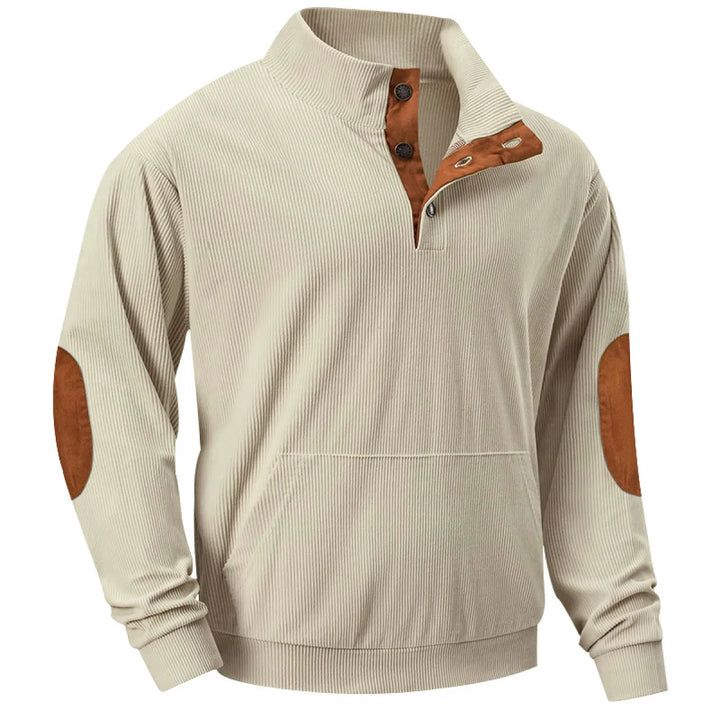 Men's Sweater with Stand-up Collar - Liam-Apricot-S-Nora Luxe