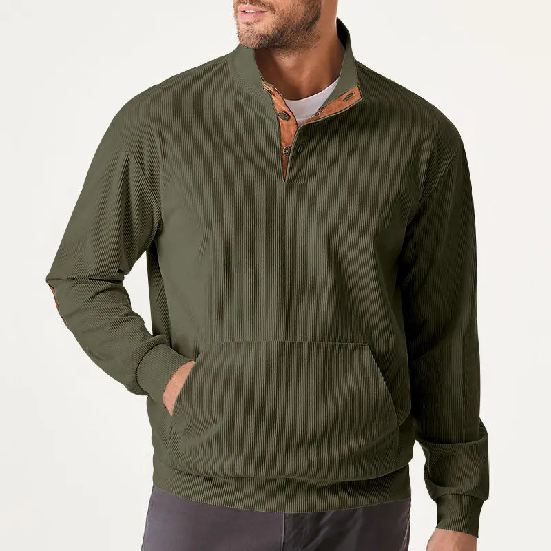 Men's Sweater with Stand-up Collar - Liam-Apricot-S-Nora Luxe