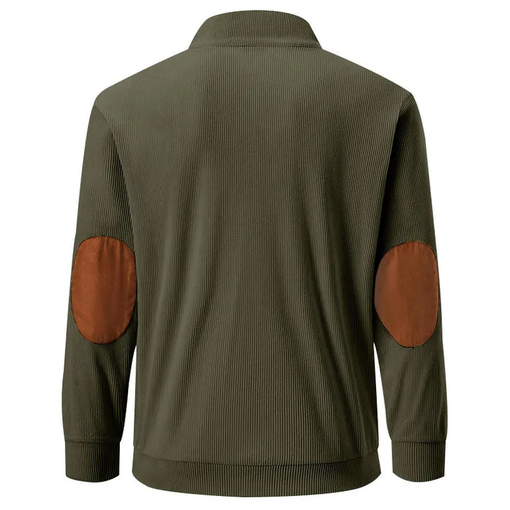 Men's Sweater with Stand-up Collar - Liam-Apricot-S-Nora Luxe