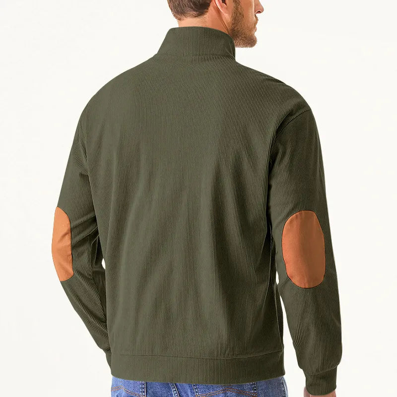 Men's Sweater with Stand-up Collar - Liam-Apricot-S-Nora Luxe
