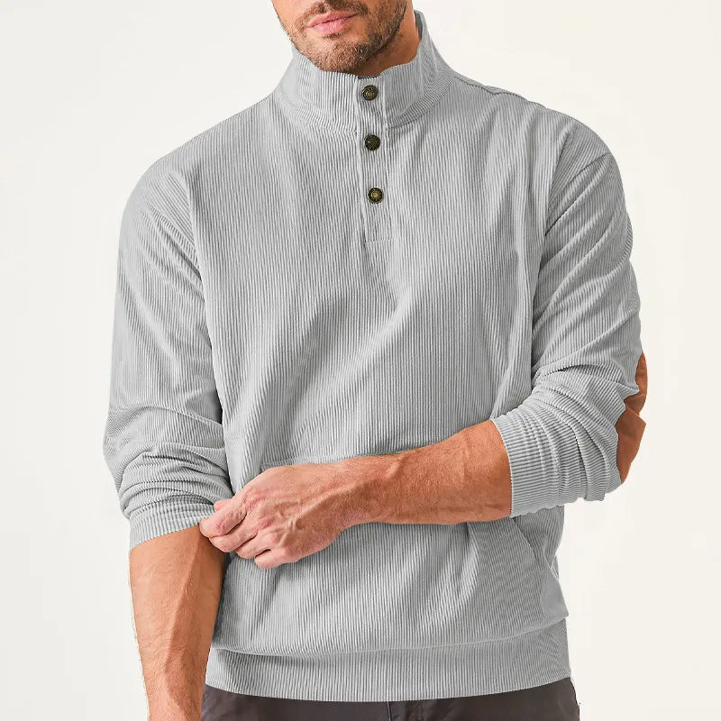 Men's Sweater with Stand-up Collar - Liam-Apricot-S-Nora Luxe