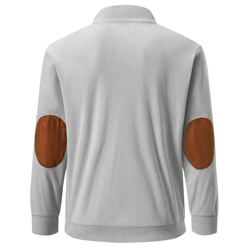 Men's Sweater with Stand-up Collar - Liam-Apricot-S-Nora Luxe