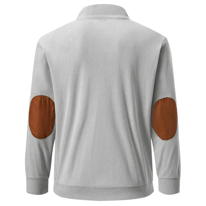 Men's Sweater with Stand-up Collar - Liam-Apricot-S-Nora Luxe