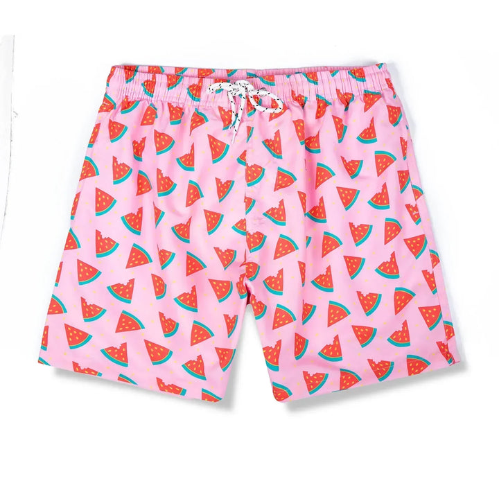 Men's Swim Shorts with Cheerful Print – Milo-Green-S-State of Style