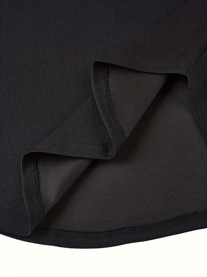 Men's T-shirt with Deep V-neck and Texture – Rafael-White-S-State of Style