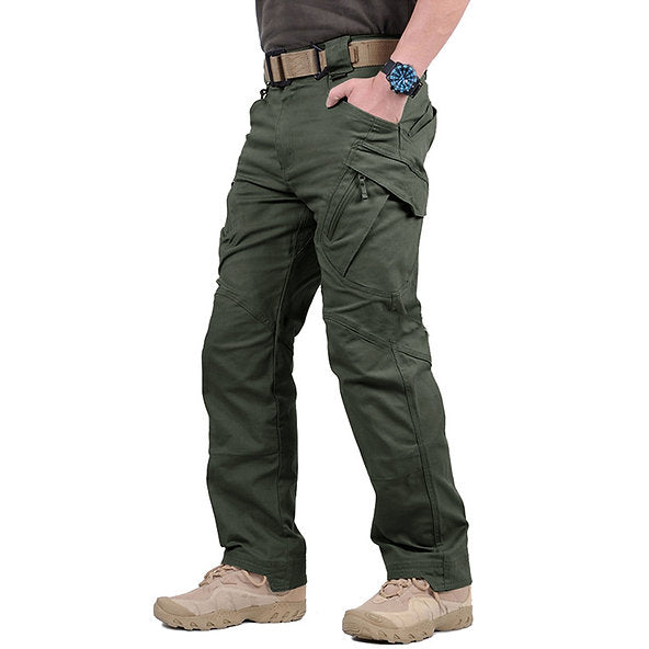 Men's Tactical Cargo Trousers - Vortex-Green-S-Nora Luxe
