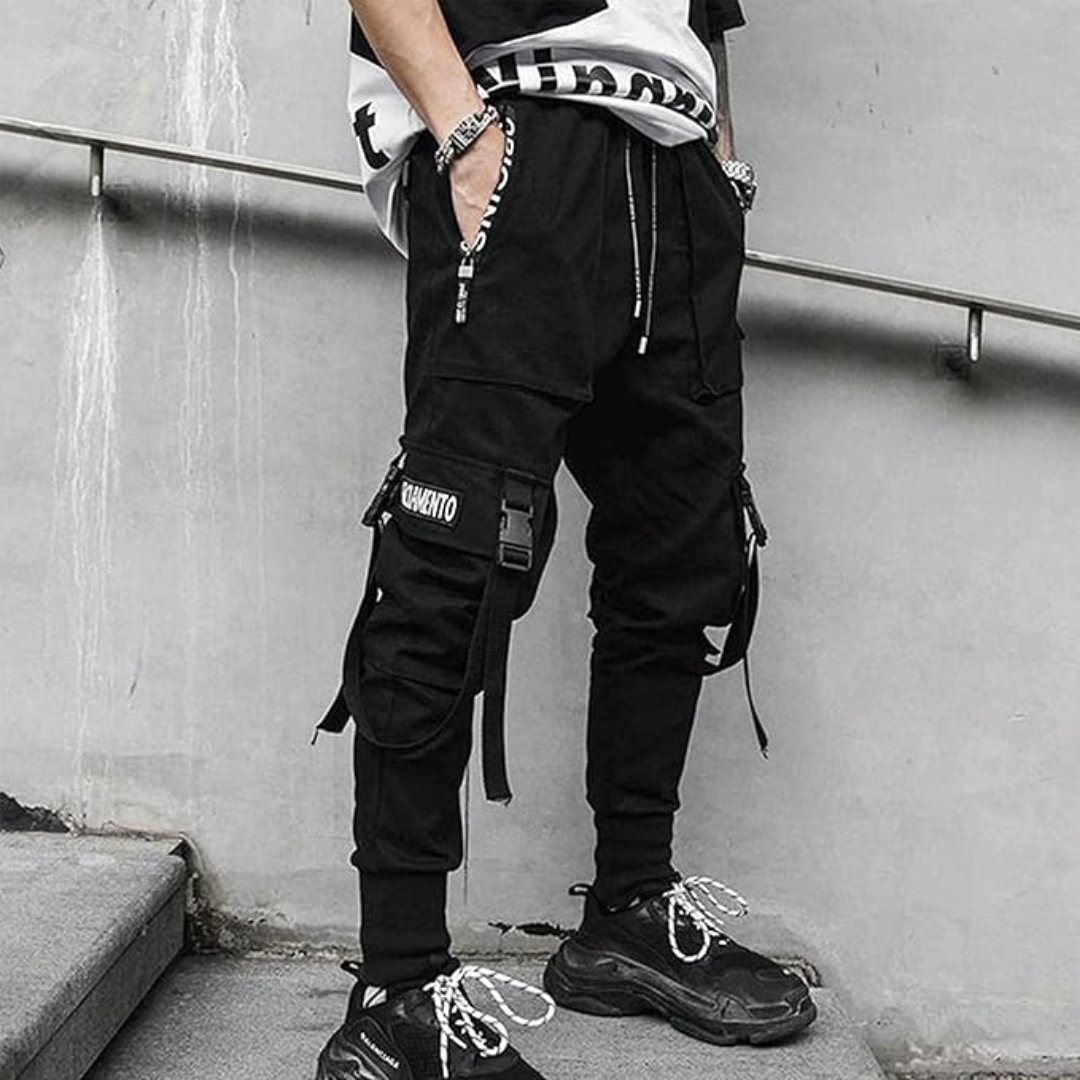 Men's Techwear Tactical Jogging Trousers - Robert-Black-XS-Nora Luxe