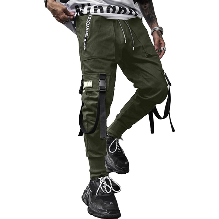 Men's Techwear Tactical Jogging Trousers - Robert-Green-XS-Nora Luxe