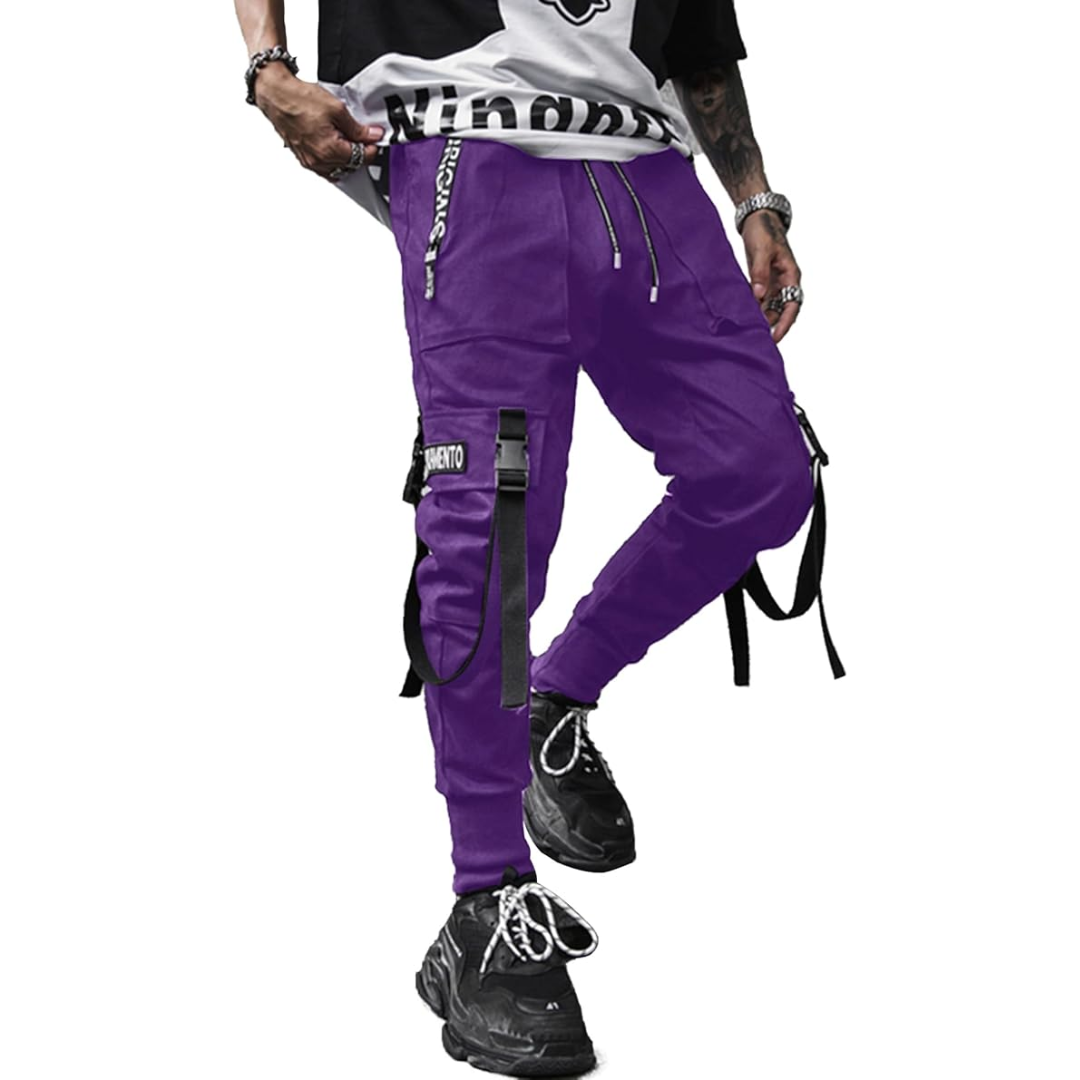 Men's Techwear Tactical Jogging Trousers - Robert-Purple-XS-Nora Luxe